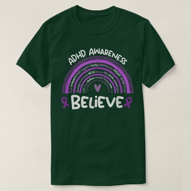 Believe  ADHD Awareness Month Shirt  ADHD  (Design Front)