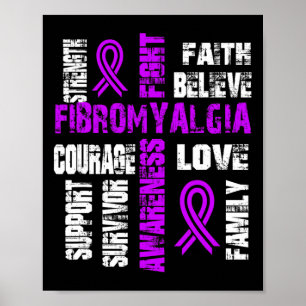 Believe And Fight Fibromyalgia  Poster