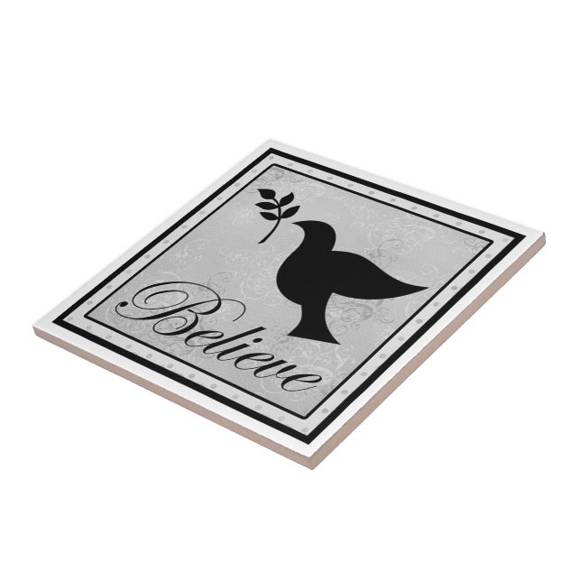 Believe and Peaceful Dove Tile (Side)