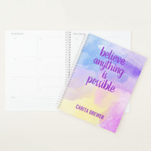 Believe Anything Is Possible Personalised Planner