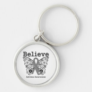 Believe Asthma Awareness Key Ring