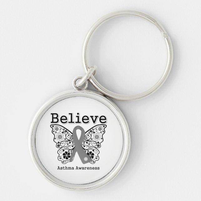 Believe Asthma Awareness Key Ring (Front)