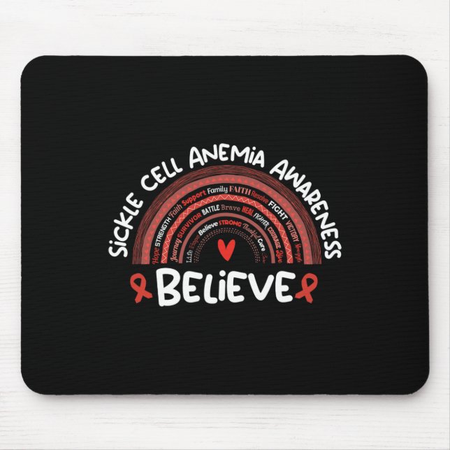 Believe Awareness Month   Sickle Cell Anaemia  Mouse Mat (Front)