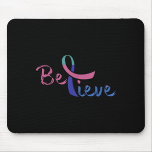 Believe Awareness Ribbon Suicide Prevention & Mouse Mat