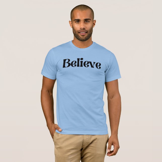 Believe Bella+Canvas Jersey Short Sleeve T-Shirt (Front Full)