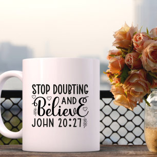 Believe Bible Verse Scripture Personalised Coffee Mug