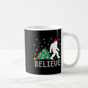 Believe Bigfoot Sasquatch Santa Reindeer Christmas Coffee Mug