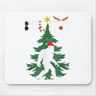 Believe Bigfoot Sasquatch Yeti Santa Hat Christmas Mouse Mat