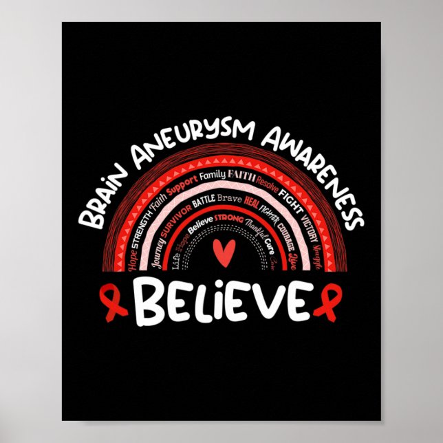 Believe Brain Aneurysm Awareness Month  Brain Aneu Poster (Front)