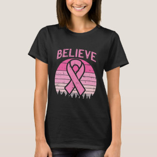 Believe Breast Cancer Awareness Design T-Shirt