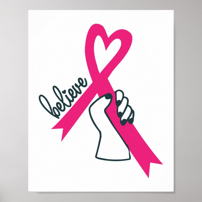 Believe Breast Cancer Awareness Poster (Front)