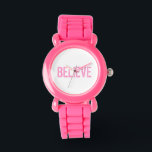 "Believe" Breast Cancer Awareness Watch<br><div class="desc">In honour of Breast Cancer Awareness. Celebrating all the lives that have and continue to be touched by this disease as we all work towards finding a cure.</div>