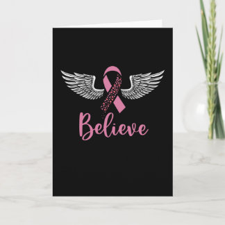 Believe Breast Cancer Support Pink Ribbon Gift Card