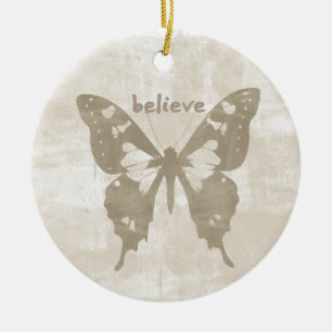 Believe Butterfly Ceramic Tree Decoration