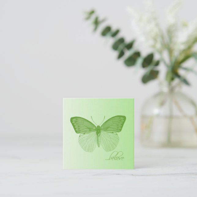 Believe Butterfly Lime Card (Standing Front)