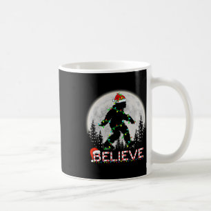 Believe Candy Cane Sasquatch Santa Bigfoot Lights Coffee Mug