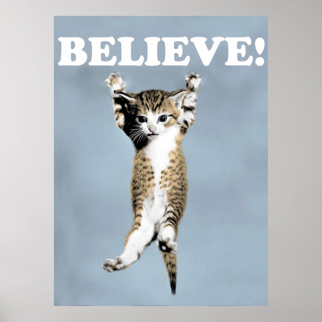 Believe Cat Poster (Front)