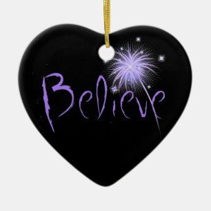 Believe Ceramic Tree Decoration