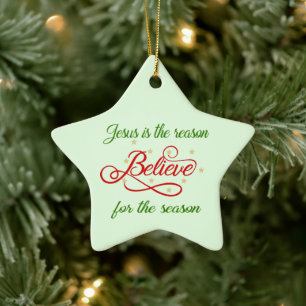 Believe Ceramic Tree Decoration