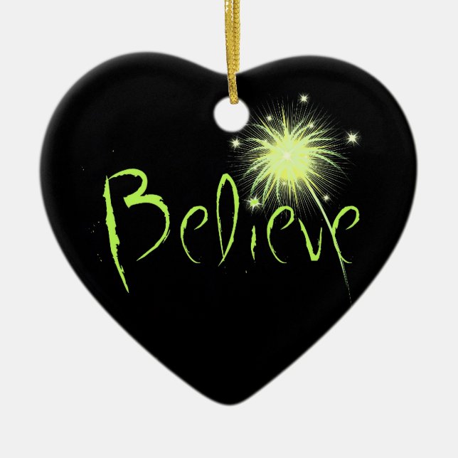 Believe Ceramic Tree Decoration (Front)