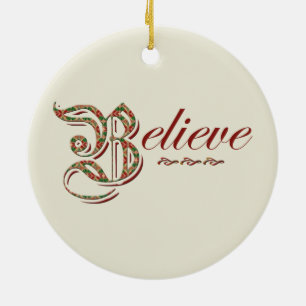Believe Ceramic Tree Decoration
