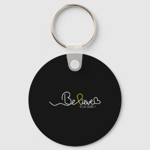 Believe- Childhood Cancer Awareness Supporter Item Key Ring