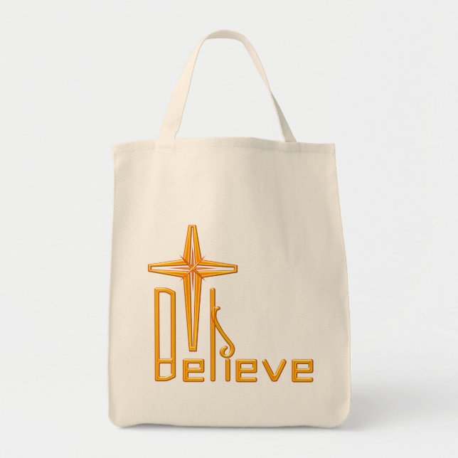 Believe Christian Tote Bag (Front)