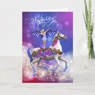 BELIEVE! Christmas Horse and Faerie Card