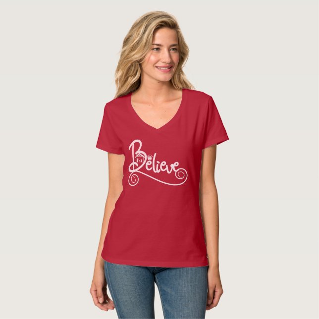 Believe Christmas Nativity T-Shirt (Front Full)