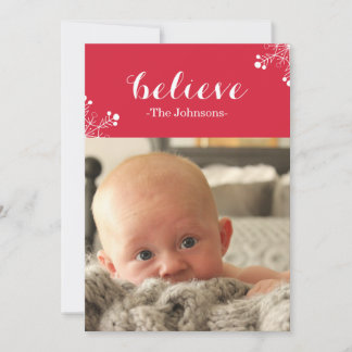 Believe Christmas Photo Card