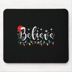 Believe Christmas Santa Claus Pyjamas Family Reuni Mouse Mat