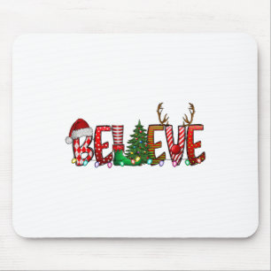 Believe Christmas Santa Claus Pyjamas Family Reuni Mouse Mat