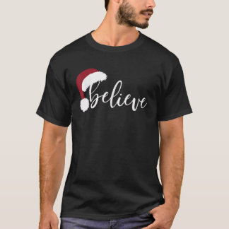 Believe Christmas Santa Claus Pyjamas Family Reuni T-Shirt