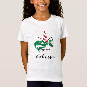 Believe Christmas Unicorn T-Shirt