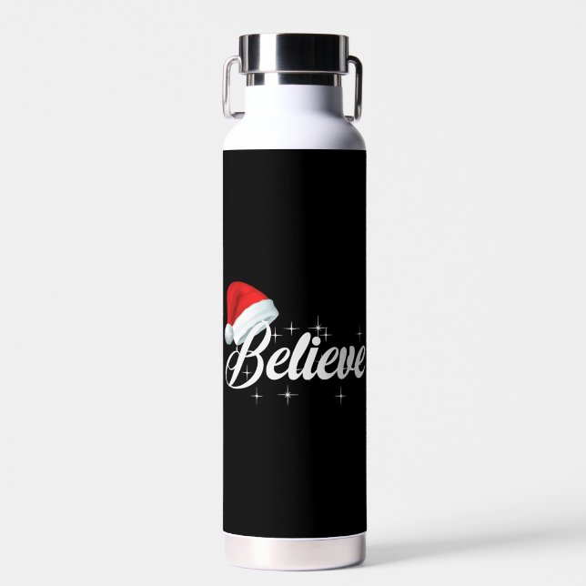 Believe Christmas Water Bottle (Front)