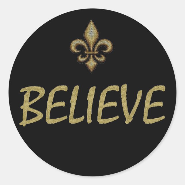 Believe Classic Round Sticker (Front)