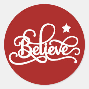 Believe  classic round sticker