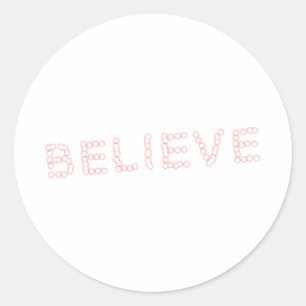 believe classic round sticker