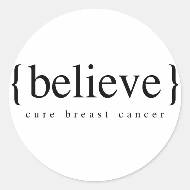 Believe Classic Round Sticker (Front)