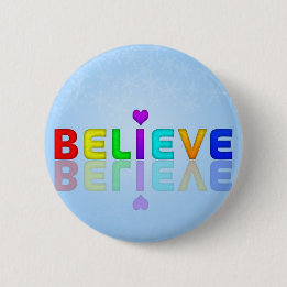 BELIEVE colourful Mindfulness Expression Gift 6 Cm Round Badge