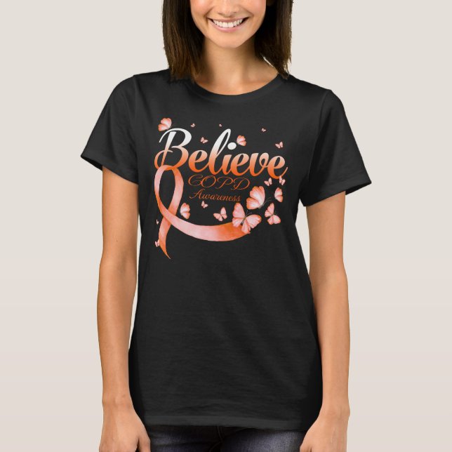 Believe COPD Butterfly T-Shirt (Front)