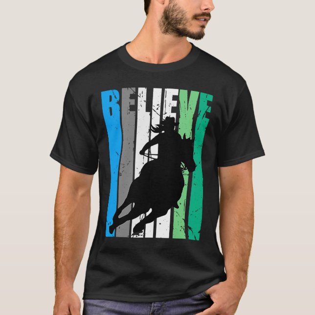 Believe Cowgirls Birthday Retro Southern Girls Wes T-Shirt (Front)