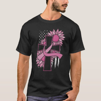 Believe Cross Christian Breast Cancer Awareness T-Shirt
