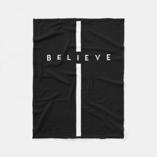 Believe Cross God Jesus Easter Christian Religious Fleece Blanket