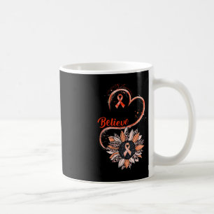Believe CRPS Awareness Orange Ribbon Sunflower Lov Coffee Mug