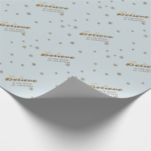 Believe. Custom Name Gift Wrapping Paper