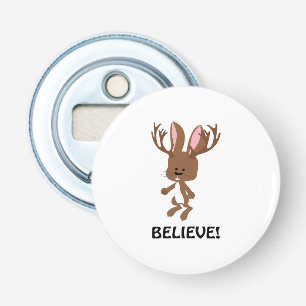 Believe! Cute Jackalope Bottle Opener