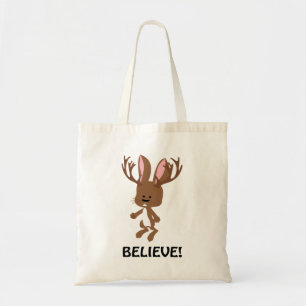Believe! Cute Jackalope Tote Bag
