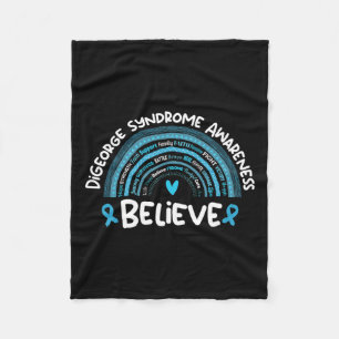 Believe Digeorge Awareness Month Digeorge Syndrome Fleece Blanket
