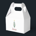 Believe Evergreen Tree Festive Christmas Party  Favour Box<br><div class="desc">Believe Christmas festive party favour box with a cute hand drawn evergreen tree and simple typography design. With customisable typography lettering you add your own text. Great for gifting this Holiday season.</div>
